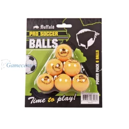 Loptica za stoni fudbal Buffalo Pro Table žuta 6kom