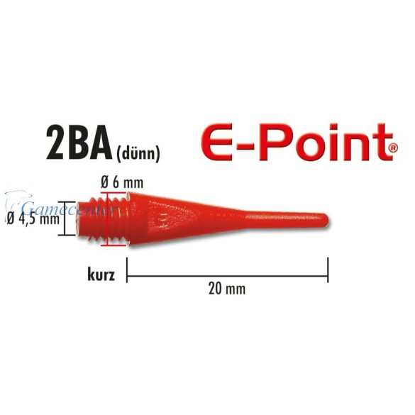 Vrhovi za pikado strelice 2BA E-point 100kom.crveni kraći