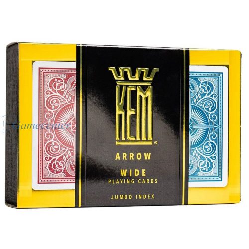 Kem karte Arrow Wide Jumbo Index, 100% plastične dupli špil