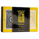 Poker karte KEM Crno/Zlatne wide 100% plastične,dupli špil