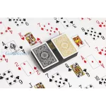 Poker karte KEM Crno/Zlatne wide 100% plastične,dupli špil