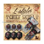 Pera za strelice L-Style L1EZ Chief Skull providno bela