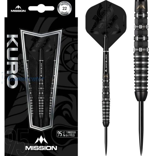 Set strelica Mission steel Kuro M3 22g, black, 95% wolfram