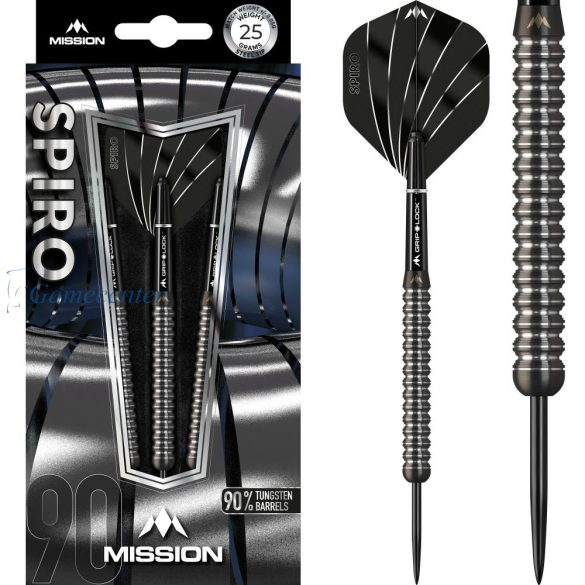 Set strelica Mission steel Spiro M1, 25g straight 90% wolfram