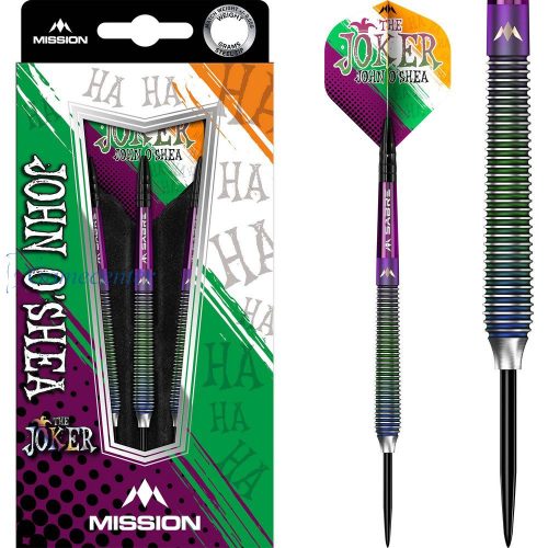 Set strelica Mission steel John O Shea The Joker, Coral PVD 22g, 95% wolfram