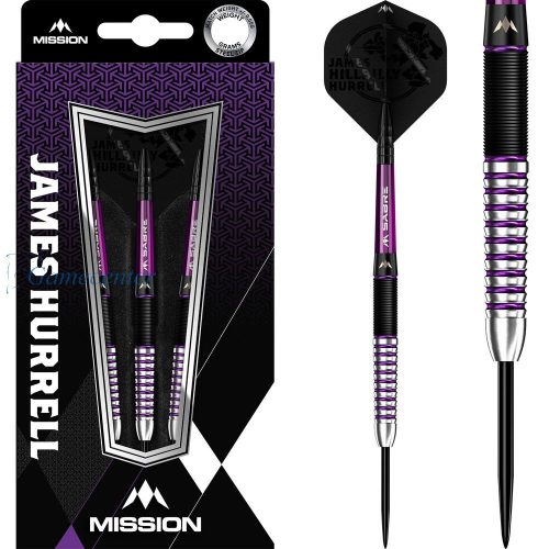 Set strelica  Mission steel James Hurrell Black PVD-Electro Purple 24g, 90% wolfram