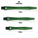 Tela za strelice Mission Atom13 aluminijumska, zelena, 47mm