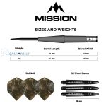 Set strelica steel Mission Saturn Hyperion 24g, 90% wolfram