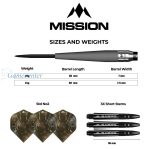 Set strelica steel Mission Saturn Titan 24g, 90% wolfram