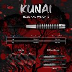 Set strelica steel Mission Kunai 23g crni PVD 95% wolfram