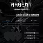 Set strelica steel Mission Argent 22g 90% wolfram