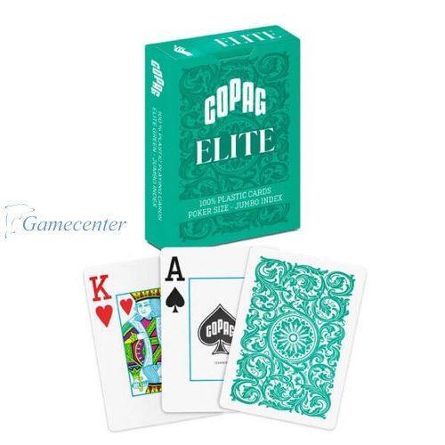 Karte Copag Elite Poker Jumbo index, 100% plastika, zelene