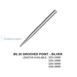 Vrhovi za steel strelice ONE80 urezani 34 mm, srebrni - 3kom