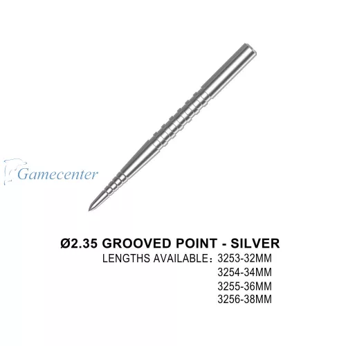 Vrhovi za steel strelice ONE80 urezani 34 mm, srebrni - 3kom