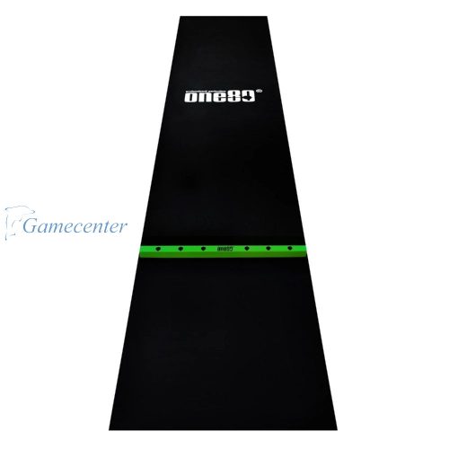 ONE80 Gumeni podmetač sa drvenom linijom za bacanje 62cm,crno-zeleni
