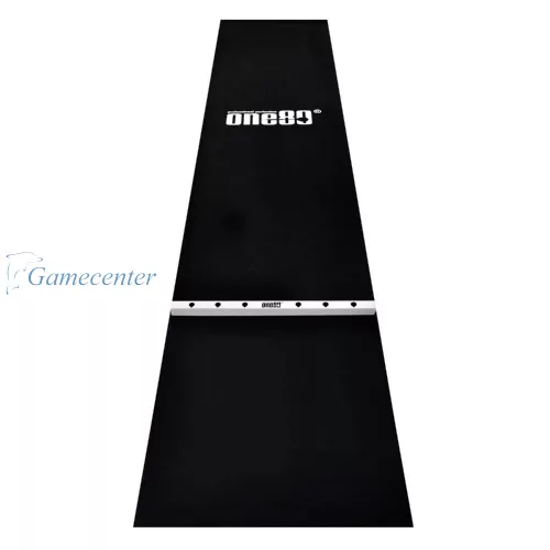 ONE80 Gumeni podmetač sa drvenom linijom za bacanje 62cm,crno-beli