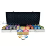 Poker set GameStar 500kom. 13,5g numerisani čipovi,aluminijumski kofer,100% plastične karte