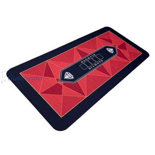 Poker prekrivač Diamond gumirani crveni 180x90cm