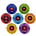 Poker set Elite Pro 500kom, 10g keramički numerisani žetoni, 100% plastične karte