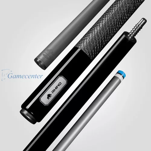 Bilijar štap Rhino Luminax Jet Black karbonski vrh 12,5mm Sport Wrap