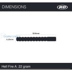 Pikado strelice RedDragon steel Hellfire A 22g, 80% wolfram