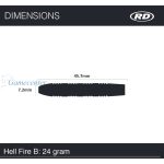 Pikado strelice RedDragon steel Hellfire B 24g, 80% wolfram
