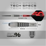 Set strelica steel Red Dragon Darts 50 Years - Flightmaster Torpedo 2 24g, 80% wolfram