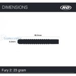 Pikado strelice RedDragon steel Fury 2 - 23g, 80% wolfram