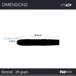 Pikado strelice RedDragon steel Nimrod - 26g, 80% wolfram