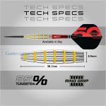 Set strelica steel Red Dragon Darts 50 Years - Chunky Stumpy 3 24g, 85% wolfram