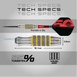 Set strelica steel Red Dragon Darts 50 Years - Chunky Stumpy 7 28g, 85% wolfram