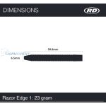 Pikado strelice RedDragon steel Razor Edge 23g, 85% wolfram