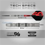 Set strelica steel Red Dragon Darts 50 Years - Penetrator 4 23g, 95% wolfram