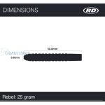 Pikado strelice RedDragon steel Rebel 25g, 90% wolfram