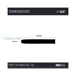 Set strelica steel Red Dragon Milano RS 21g, 90% wolfram