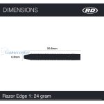 Pikado strelice RedDragon steel Razor Edge 24g, 85% wolfram