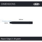 Pikado strelice RedDragon steel Razor Edge Black 24g, 85% wolfram