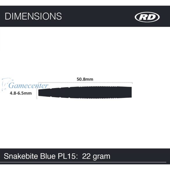 Pikado strelice steel Peter Wright Snakebite 22g PL15 Blue, 90% Wolfram
