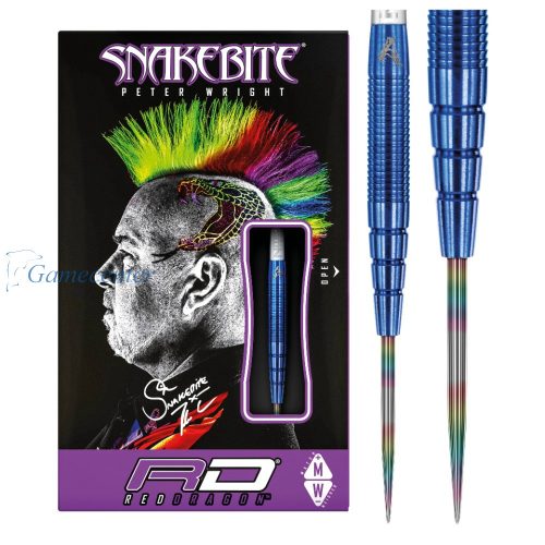 Pikado strelice steel Peter Wright Snakebite 24g PL15 Blue, 90% wolfram