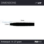 Pikado strelice steel RedDragon Amberjack 14 ,27g, 90% wolfram