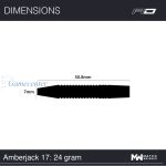 Pikado strelice RedDragon steel Amberjack 17 - 24g, 90% wolfram