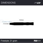 Pikado strelice RedDragon steel Freestyle 21g, 90% wolfram