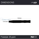 Pikado strelice RedDragon steel Freestyle 23g, 90% wolfram