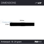 Pikado strelice RedDragon steel Amberjack 18 - 24g, 90% wolfram