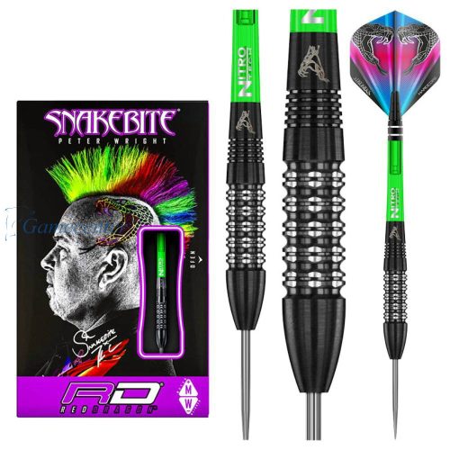 Pikado strelice steel RedDragon Peter Wright Black strike 24g, 90% wolfram