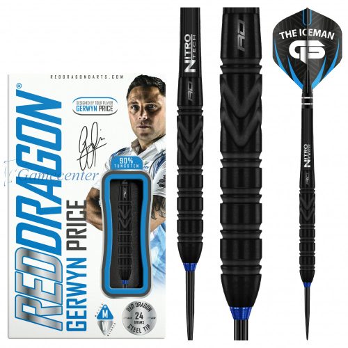 Pikado strelice RedDragon steel Gerwyn Price Back to Black 24g, 90% wolfram