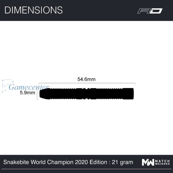 Pikado strelice RedDragon steel Peter Wright World Champion 2020, 21g, 90% wolfram