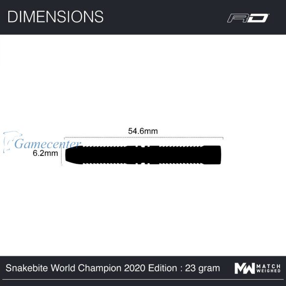 Pikado strelice RedDragon steel Peter Wright World Champion 2020, 23g, 90% wolfram