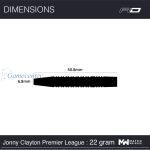 Pikado strelice steel RedDragon Johnny Clayton PL Special Edition, 22g, 90% wolfram