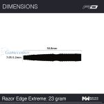 Pikado strelice steel RedDragon Razor Edge Extreme, 23g, 90% wolfram